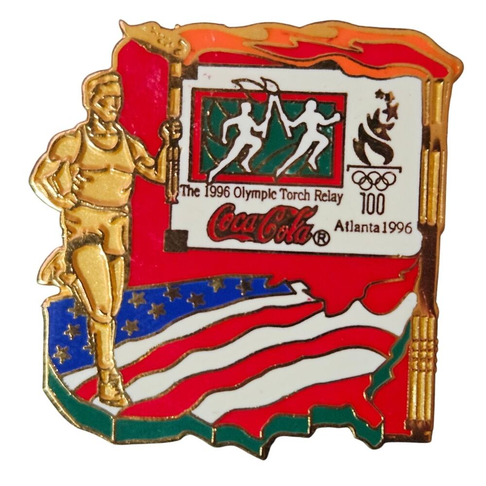 1996 Alanta Olympic Torch Relay Pin 611274